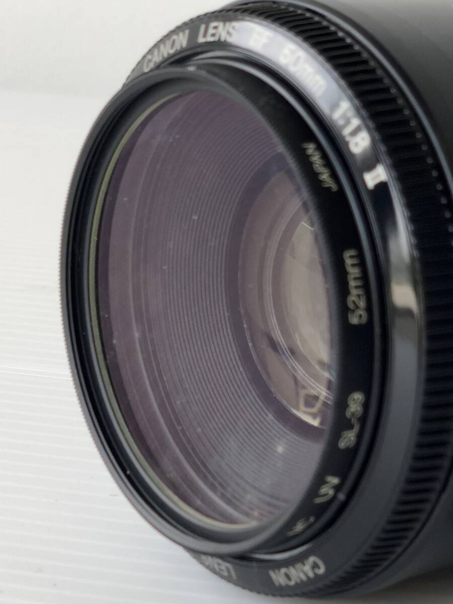 【ジャンク・カビあり】キャノン Canon LENS EF 50mm 1:1.8 Ⅱ【付属品あり】kenko MC UV SL-39 52mm付　単焦点レンズ_画像6