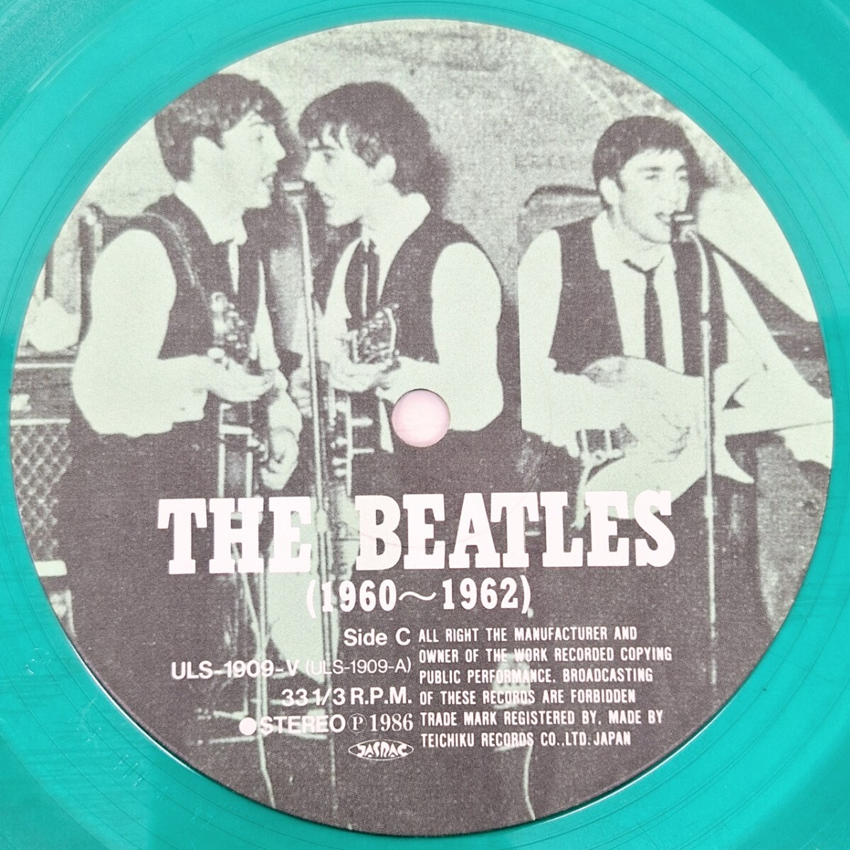 ★帯付★希少★ The Beatles 1960-1962 ザ・ビートルズ スーパーコレクターズ 完全限定盤 ULS-1908 ~9-V 緑盤 グリーン レコード WK_画像9