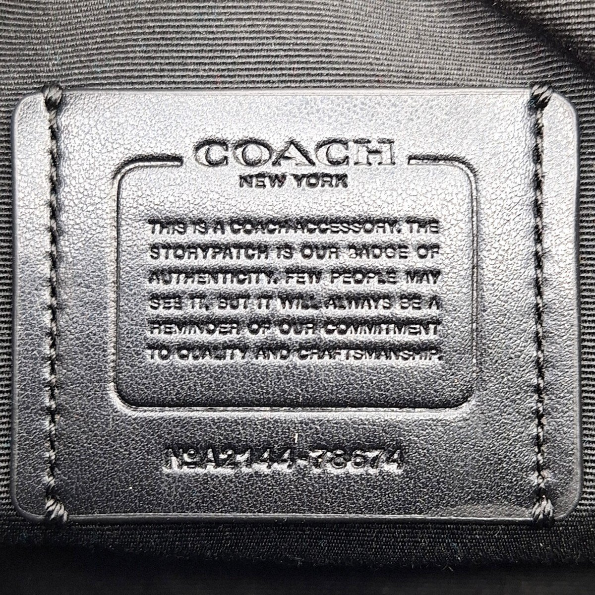 ★美品★ COACH コーチ F78674 セカンドバッグ クラッチバッグ メンズ バッグ シグネチャー ブラックカラー ハンドバッグ WKの画像8