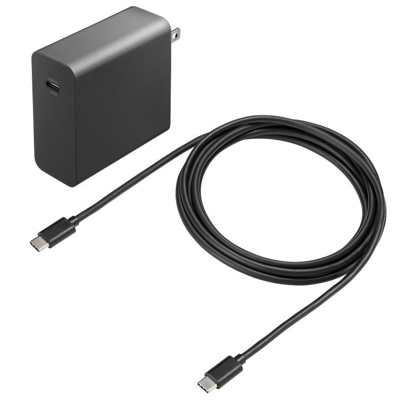 USB PD соответствует AC зарядное устройство PD100W*TypeC кабель имеется Sanwa Supply ACA-PD93BK максимальный 100W