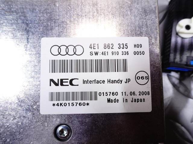 A/BS18■Audi A4 ABA-8KCDH (アウディ B8 2008y)■テレフォンコントロールユニット 4E1862335 4E1910336 (コンピューター モジュール_画像2