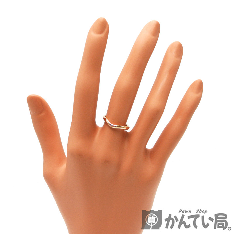 19417 TIFFANY＆Co.【ティファニー】カーブド バンドリング 1Pダイヤ K18PG 750 指輪 9号 レディース アクセサリー ジュエリー【中古】_画像8