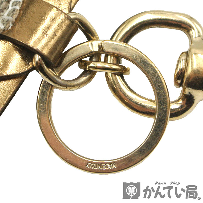 19336 GUCCI【グッチ】グッチョリ キーホルダー チャーム ダックスフンド 犬 GG柄 ゴールド金具 アクセサリー【中古】USED-Bの画像6