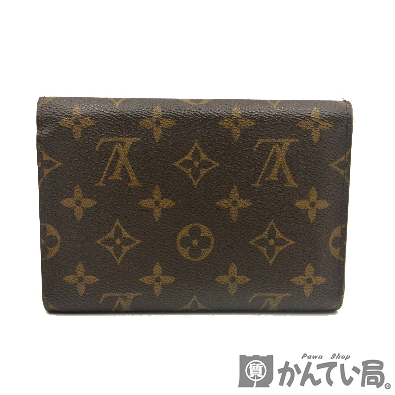 19339 LOUIS VUITTON【ルイ・ヴィトン】M61202 ポルト トレゾール エテュイ パピエ モノグラム 三つ折り財布 ウォレット【中古】_画像2