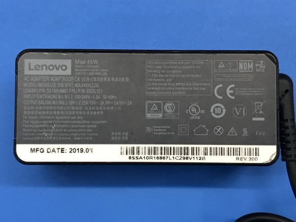 2 бесплатная доставка [ Lenovo / Lenovo ]AC адаптор шнур электропитания [ ADLX45YLC2D ]TC