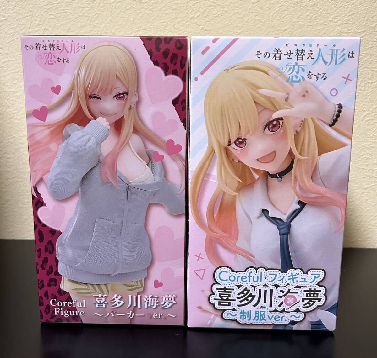 その着せ替え人形は恋をする Coreful Figure 喜多川海夢 パーカーver. 制服ver. 2個セット フィギュア プライズ_画像1