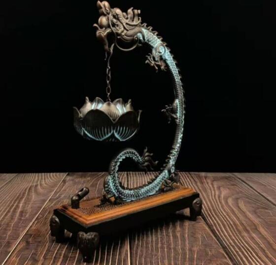 高品質 ☆独特 香炉 竜 蓮の花 銅器 銅製品 鎮宅辟邪 開運風水 高品質 ☆独特 香炉 竜 蓮の花 銅器 銅製品 鎮宅辟邪 開運風水