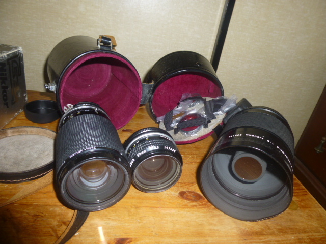 【送料無料】ニコン ＦＭ2 レンズ3種類 NIKKOR 28mm 、200㎜、500ｍｍ、フラッシュ1個【送料無料】の画像6