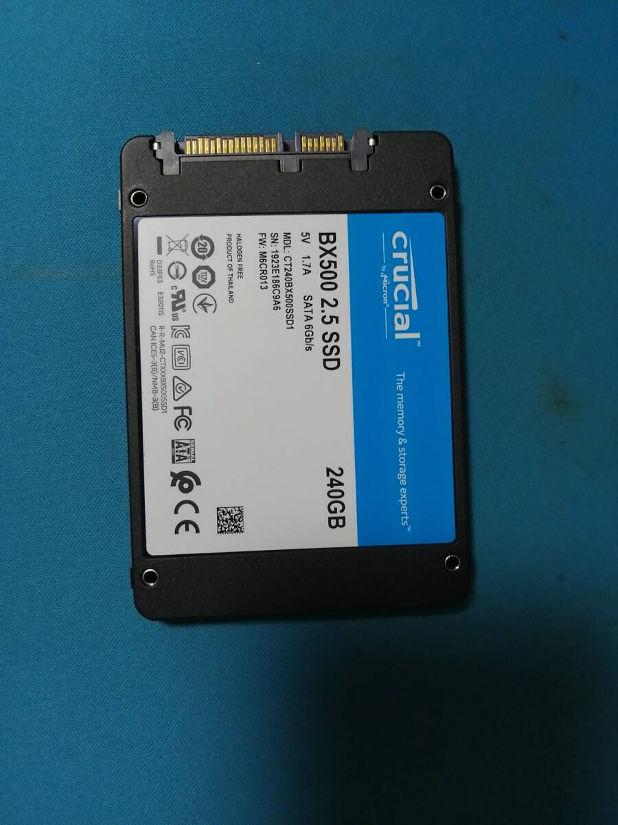 Crucial SSD BX500 240GB 使用時間1267　送料込み　即決_画像1