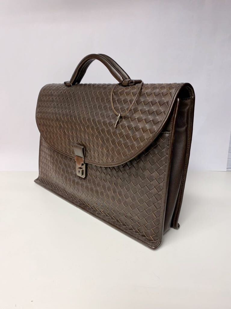 未使用　定価35万　BOTTEGA VENETA ボッテガヴェネタ　ビジネスバッグ ブリーフケース イントレチャート　ブリーフケース　BRN