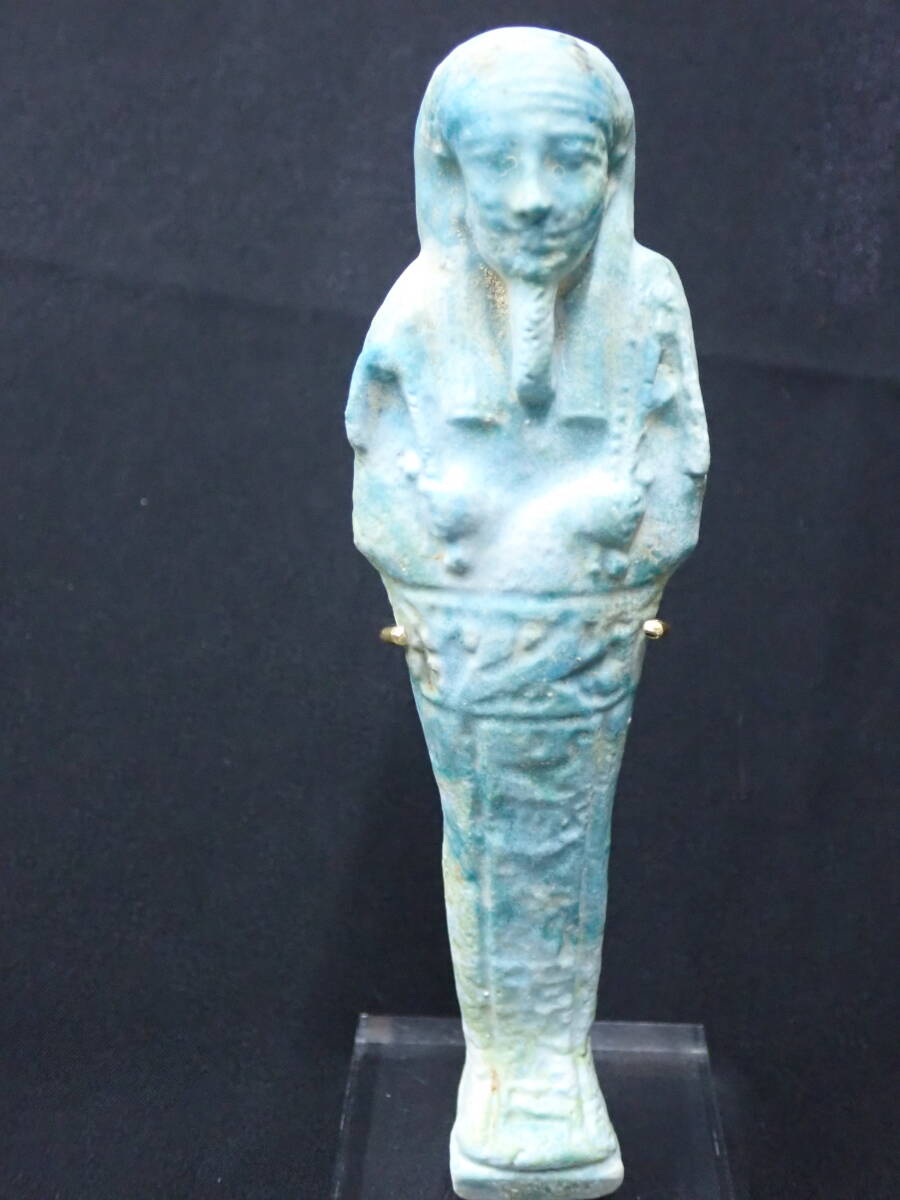 ガンダーラ エジプト ファイアン製 ウシャブティ 美品の画像1