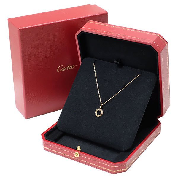 【送料無料】【本物】人気★Cartier★カルティエ★750WG/YG/PG★トリニティ1Pダイヤモンドネックレス★大人女子★洗浄済み★お洒落★_画像9