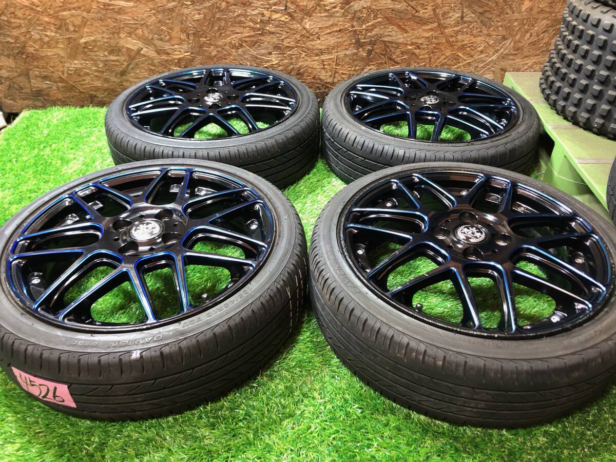 LEHRMEISTER 16inch 5j+45 × 165/45R16 PCD100 4穴 レアマイスター ブラックポリッシュ 軽自動車 軽カスタム Ｋカスタムの画像2