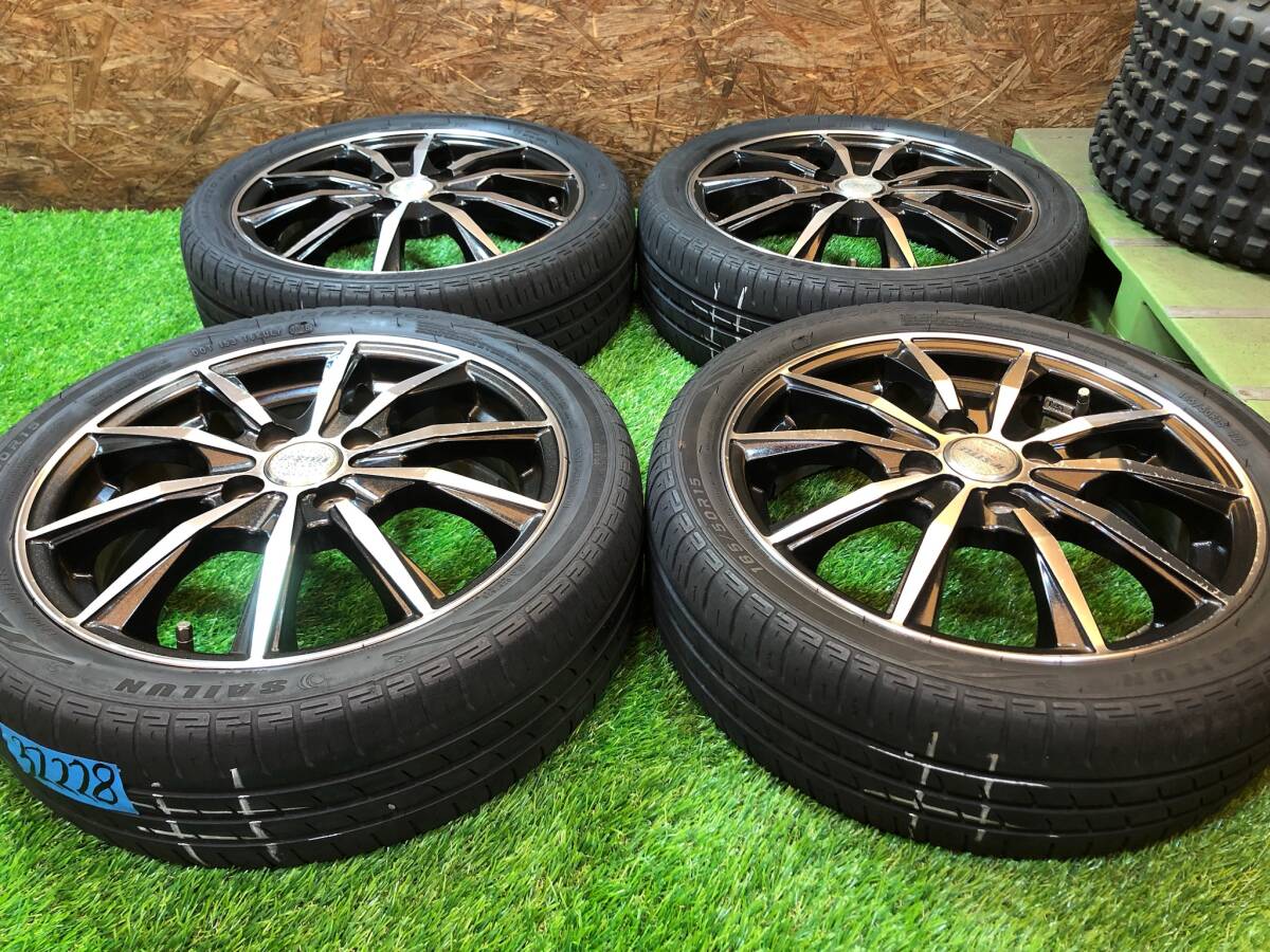 JP STYLE 15inch 4.5j+43 × 165/50R15 PCD100 4穴 ブラックポリッシュ 軽自動車 軽カスタム Ｋカスタムの画像2