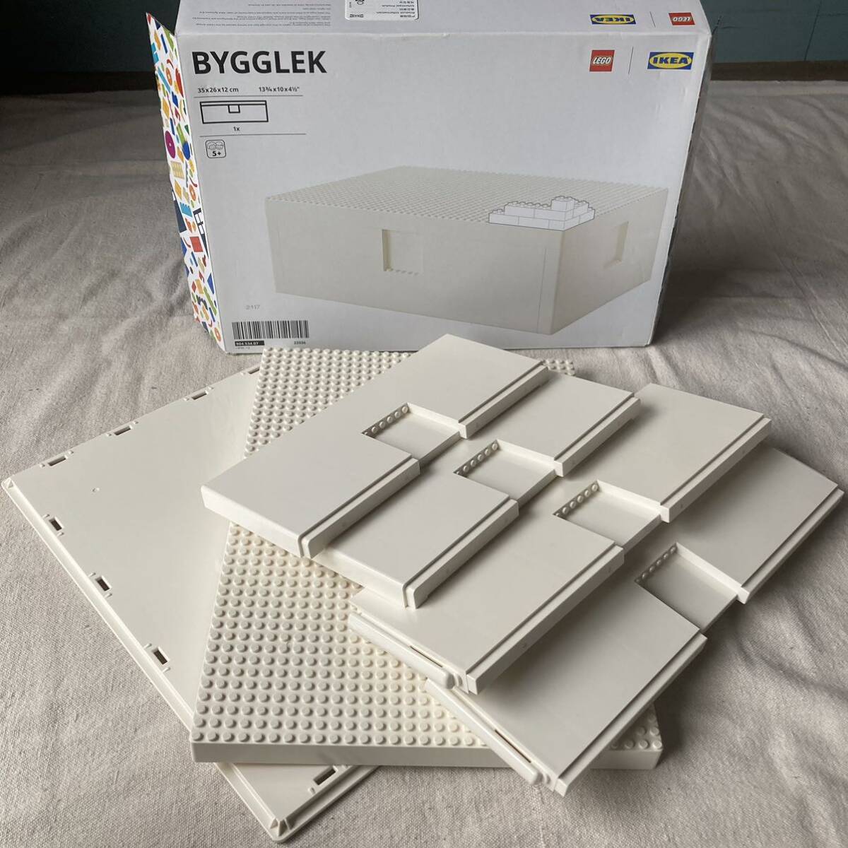 LEGO x IKEA BYGGLEK ビッグレク レゴボックス 大 ふた付き , ホワイト 904.534.07の画像2