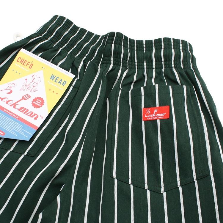 COOKMAN クックマン シェフパンツ Chef Pants Stripe Dark Green ストライプダークグリーン M 231-32812 ゆうパケット1点まで送料無料_画像3