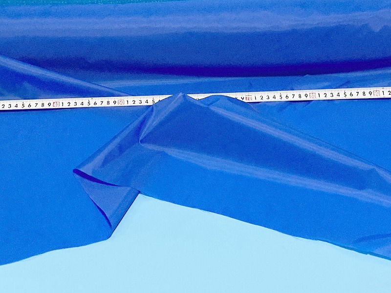 ナイロン生地　ブルー　アクリルコート撥水加工　幅117cm×長さ2m　No.4_画像4