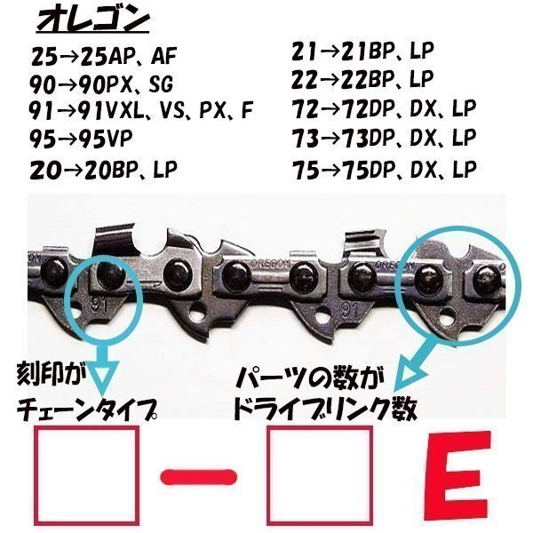 チェーンソー 替刃 1本 スチール 13RMS-76 オレゴン 25AP-76E ハスクバーナ H00-76E ソーチェン チェンソー 替え刃 刃 マキタの画像3