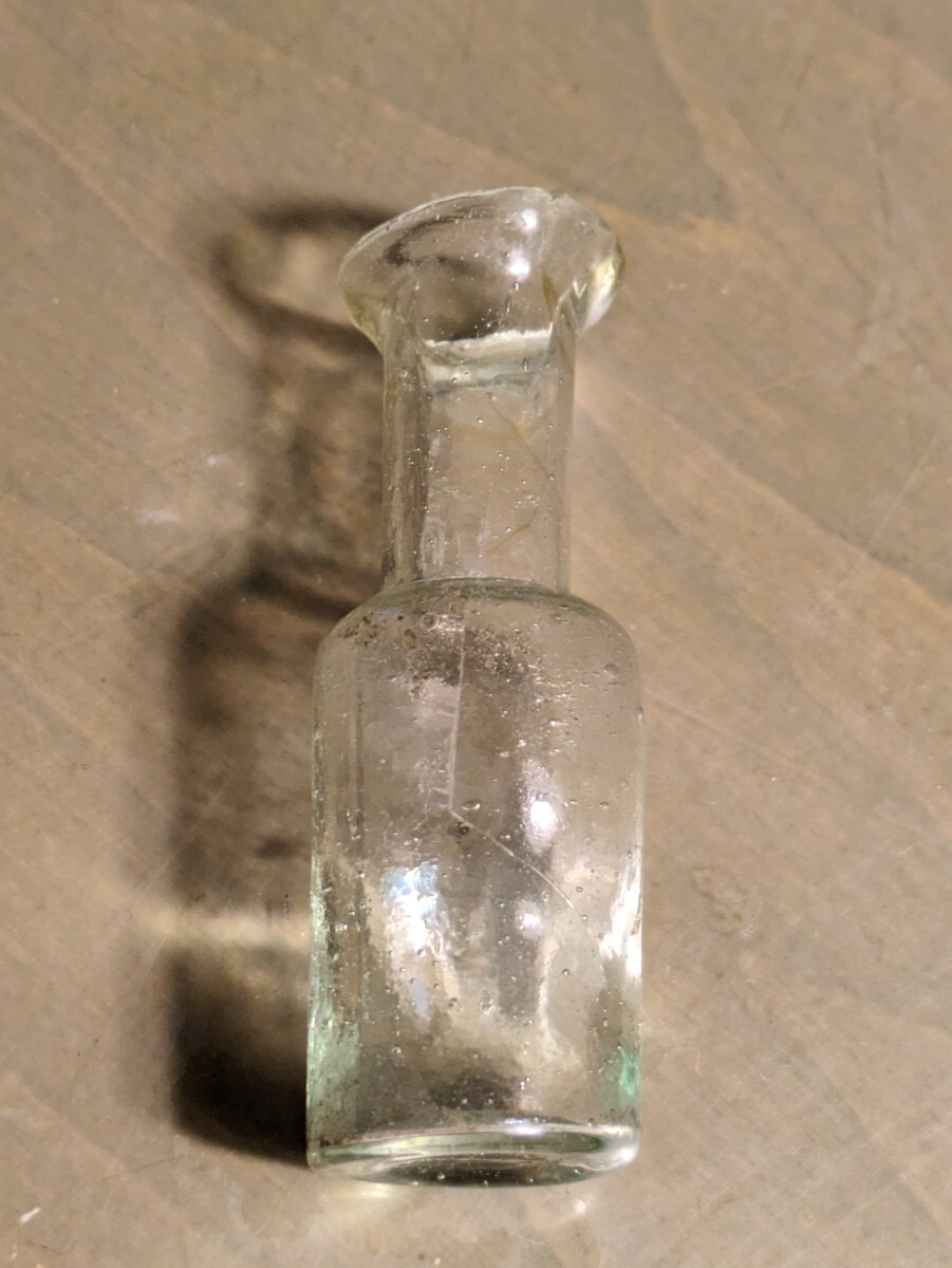 昭和レトロガラス瓶 明治初期便利水瓶 大正ミニ一升瓶の画像4