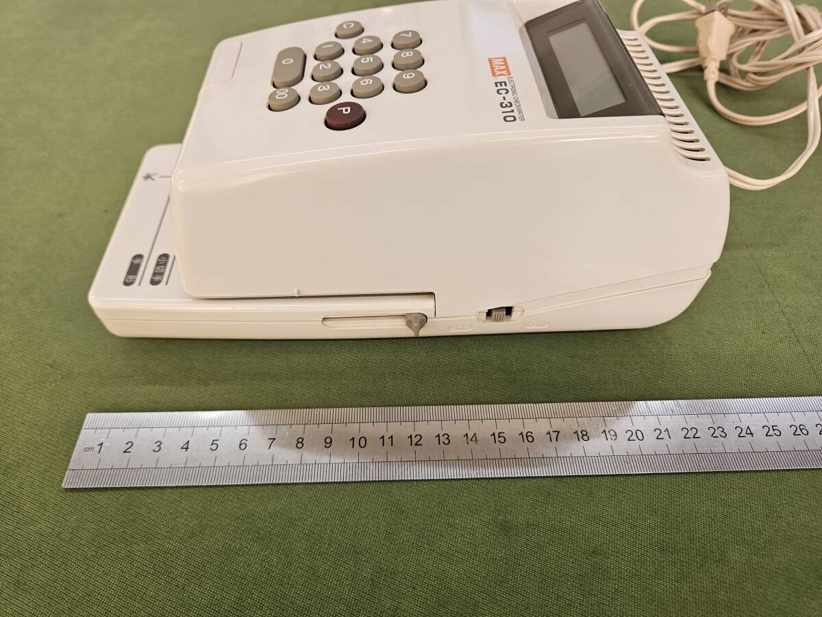 * outright sales *MAX/ Max electron check writer EC-310 8 column small stamp hand-print certificate office work supplies seal character machine office supplies electrification OK used No.T3