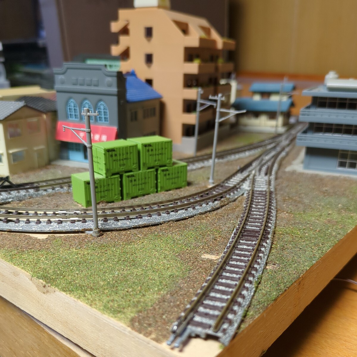  鉄道風景模型　Ｎゲージ ジオラマ　455+530+180 トミックスコントローラ付き TOMIX_画像8