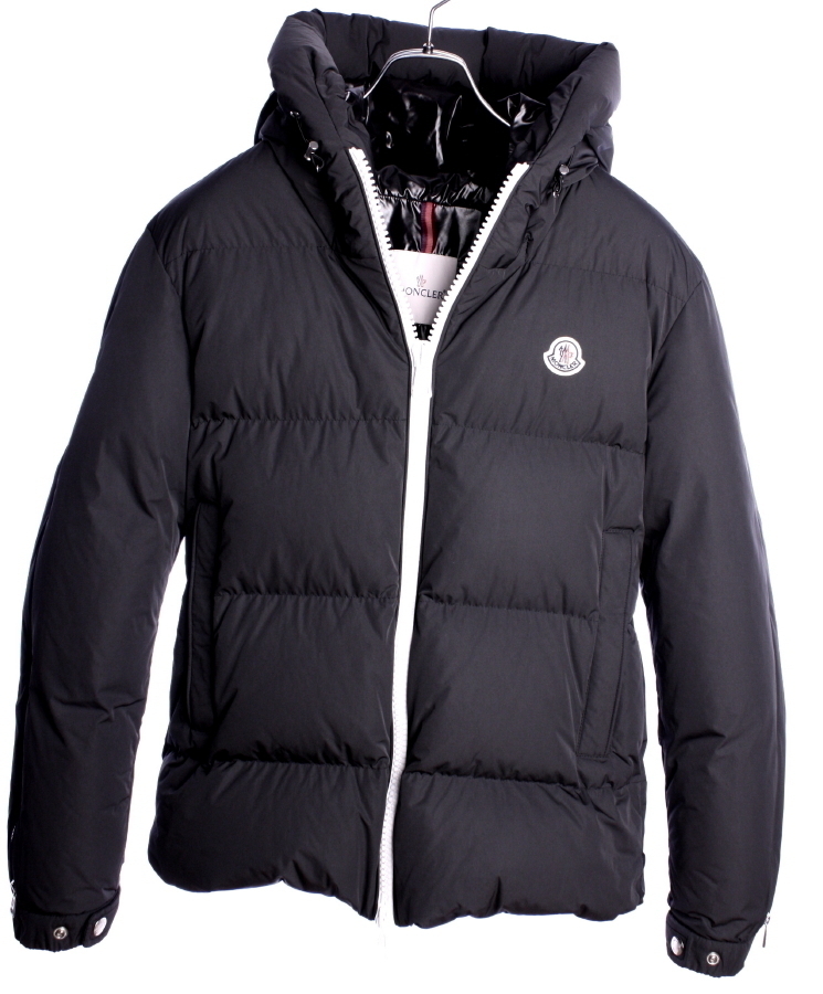 21AW　モンクレール　袖ロゴ ナイロン ダウン ジャケット　ブラック　国内正規品　MONCLER　#A5_画像2