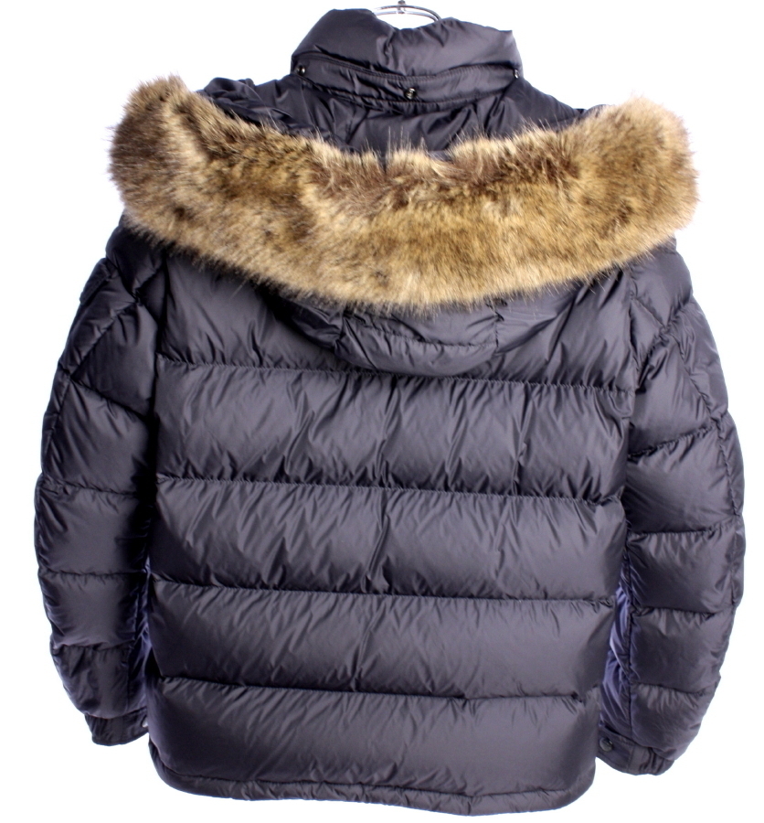 22AW モンクレール ファー ナイロン ダウン ジャケット　ネイビー　MONCLER　　国内正規品　#A4_画像4