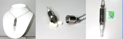  titanium * pill case combined use pendant [ acupressure ]