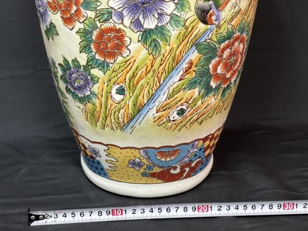 中国制道 花瓶 高さ約61cm 特大 中古品の画像9