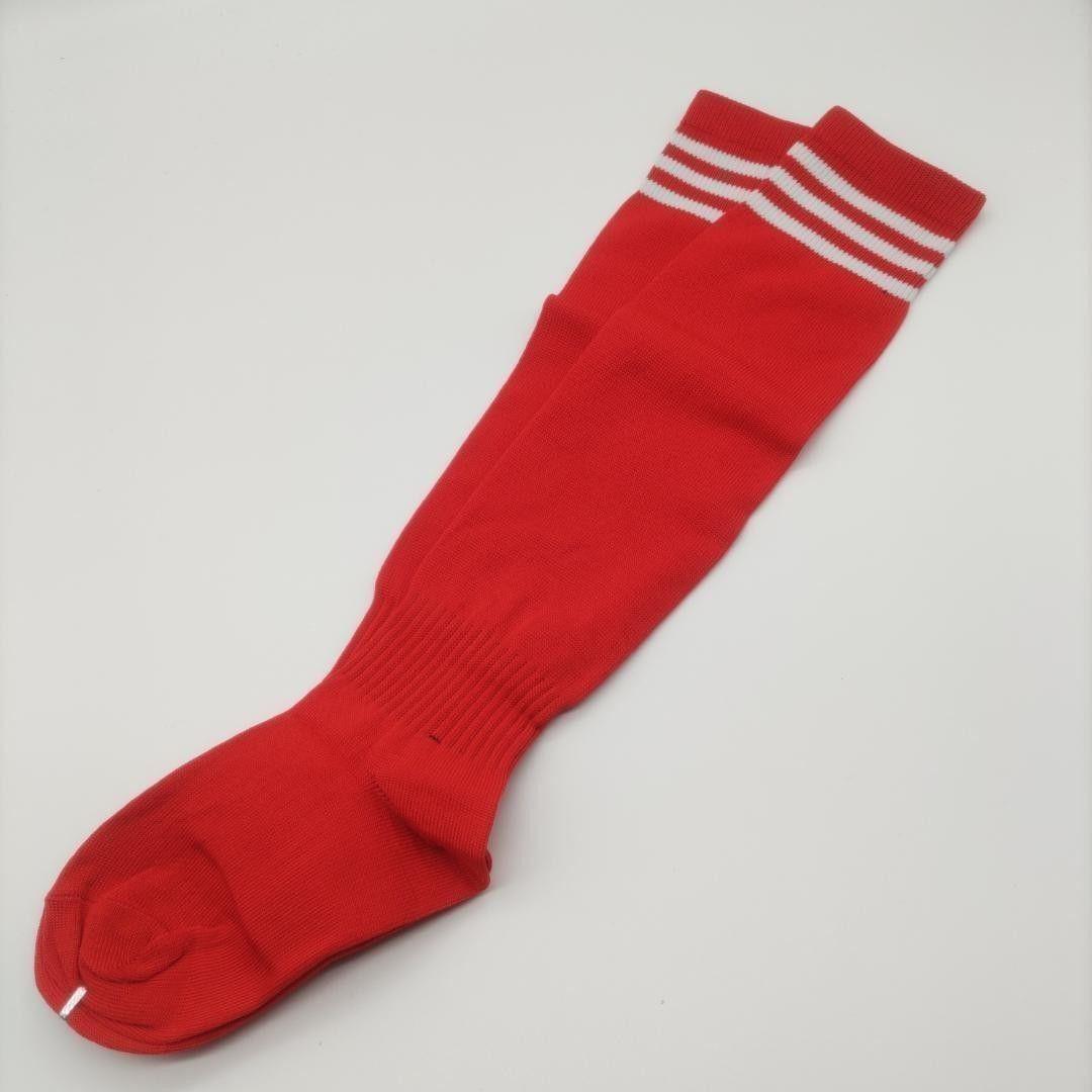 [ носки + щитки ] 2 позиций комплект красный × белый Junior футбол носки щитки Kids детский чулки голень данный . щиток 