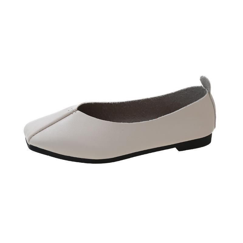 [ очень популярный!] белый 24.5cm плоская обувь туфли-лодочки Bab колодка 2Way белый туфли без застежки Flat удобный обувь 