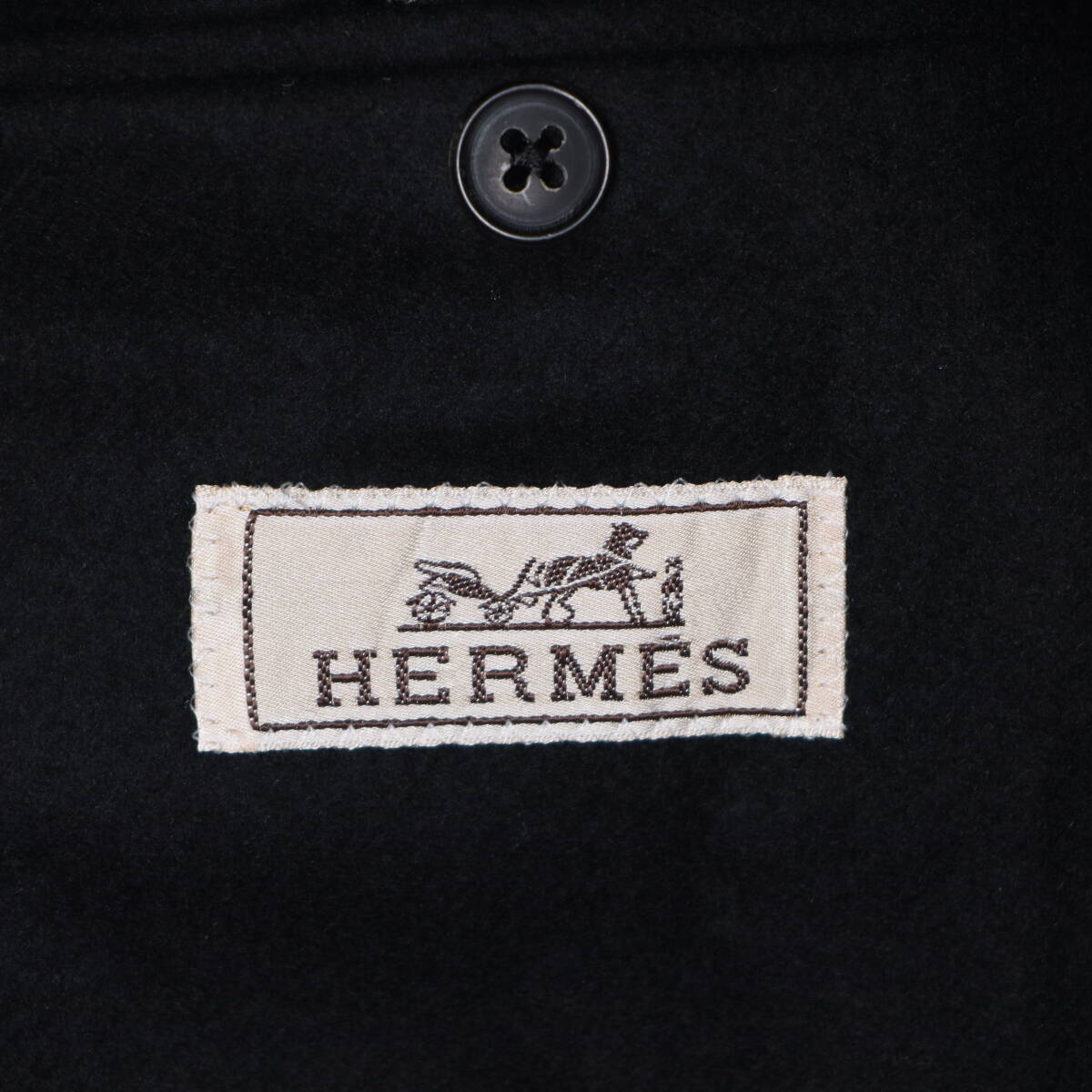 HERMES 14AW 国内正規品 ファントムテクニック テーラードジャケット 44 名作 super120's レザー切替 ラムスキン タキシード ブレザー_画像6