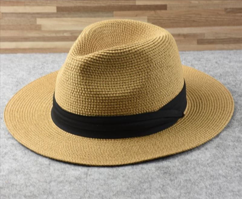 新品 2色セット大きい帽子 たためる麦わらハットやわらかくてたたんで持ち運び便利