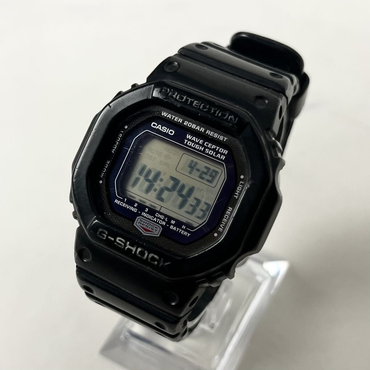 【実働】 CASIO G-SHOCK カシオ Gショック GW-5600G タフソーラー デジタル 腕時計 ウォッチ メンズ ブラック 稼働_画像1