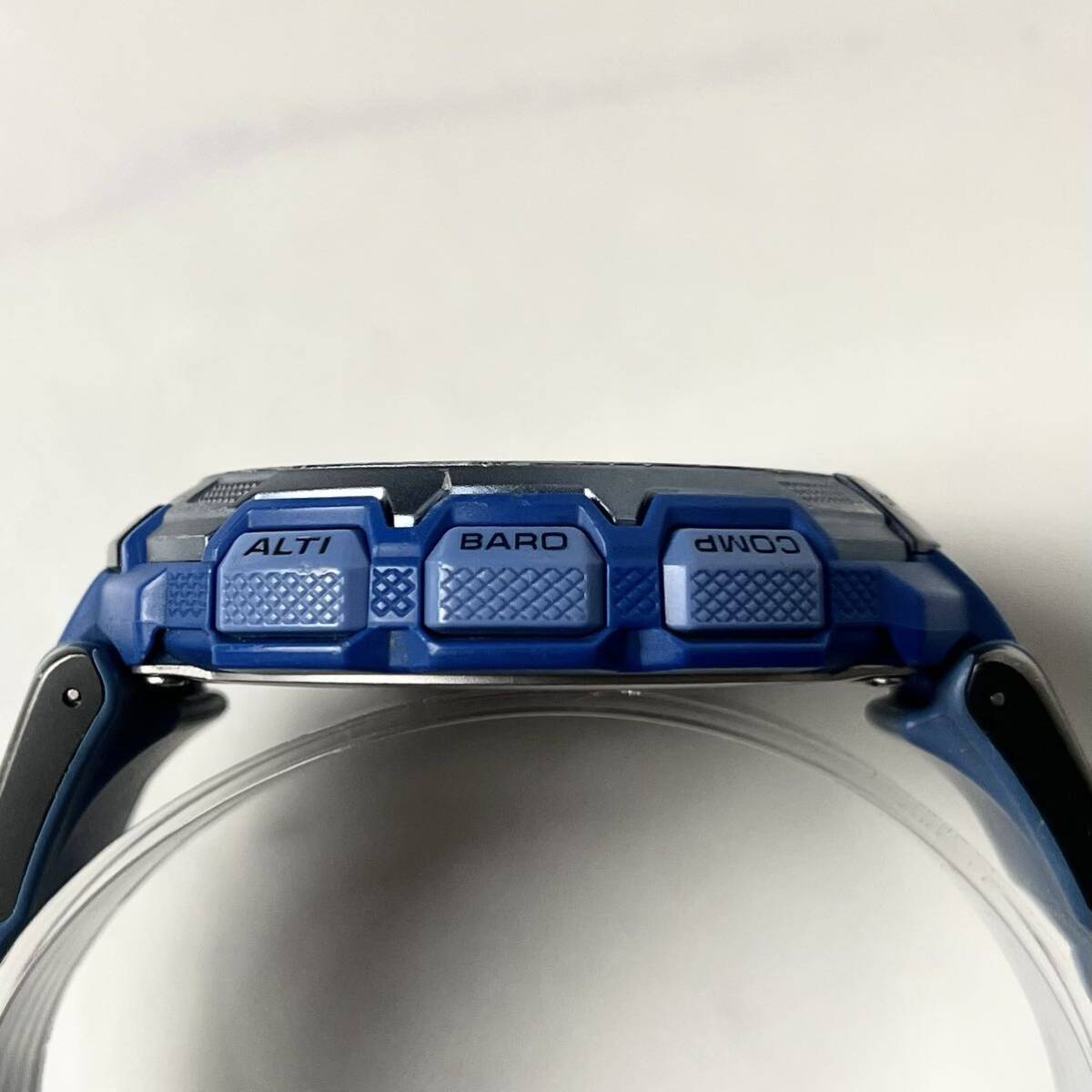 【実働】 CASIO PROTREK PRG-110CJ プロトレック カシオ デジタル ソーラー 腕時計 ウォッチ 電波ソーラー メンズ 稼働 ブルーの画像4