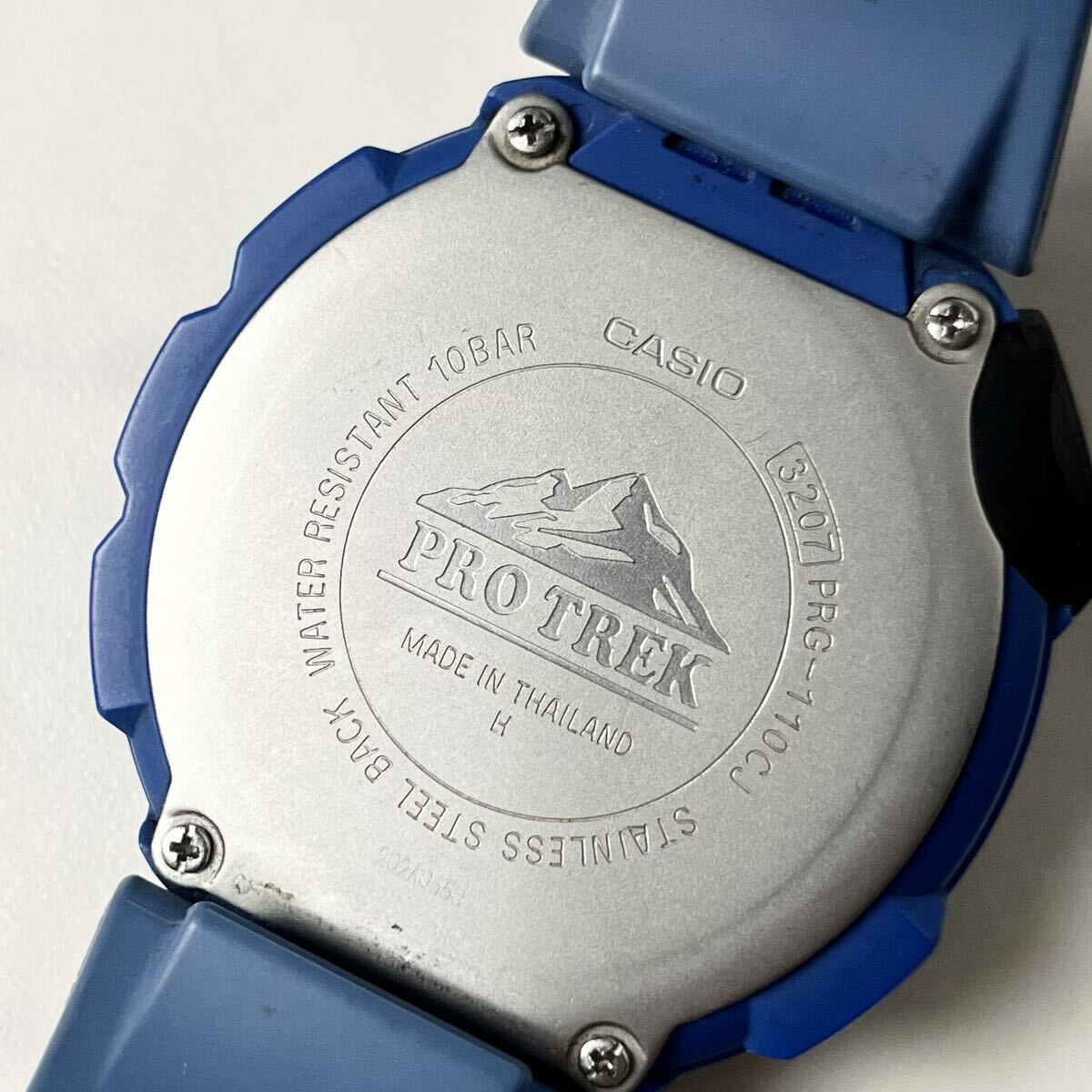 【実働】 CASIO PROTREK PRG-110CJ プロトレック カシオ デジタル ソーラー 腕時計 ウォッチ 電波ソーラー メンズ 稼働 ブルーの画像9