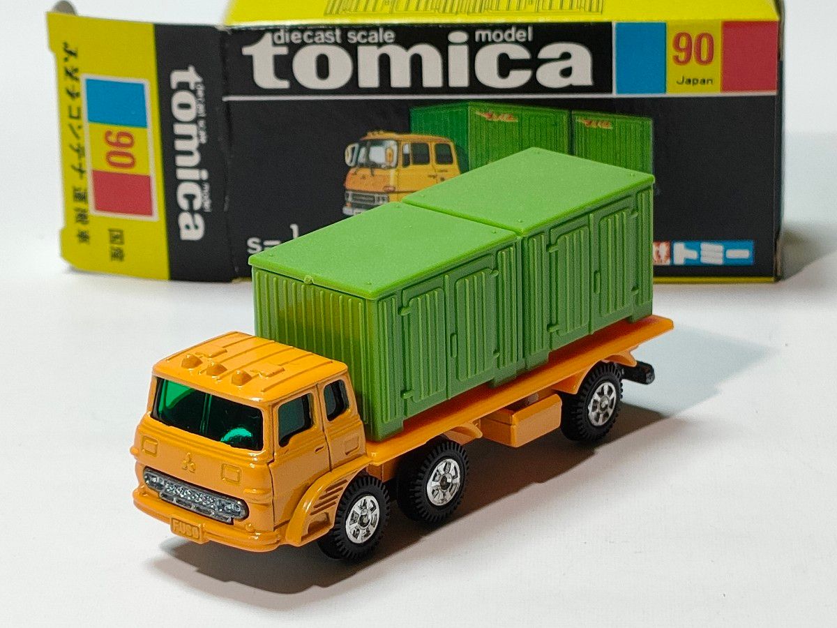黒箱トミカ 90 ふそうコンテナ運搬車 美品 日本製 デッド 黒箱トミカ 90 ふそうコンテナ運搬車 美品 日本製 デッド