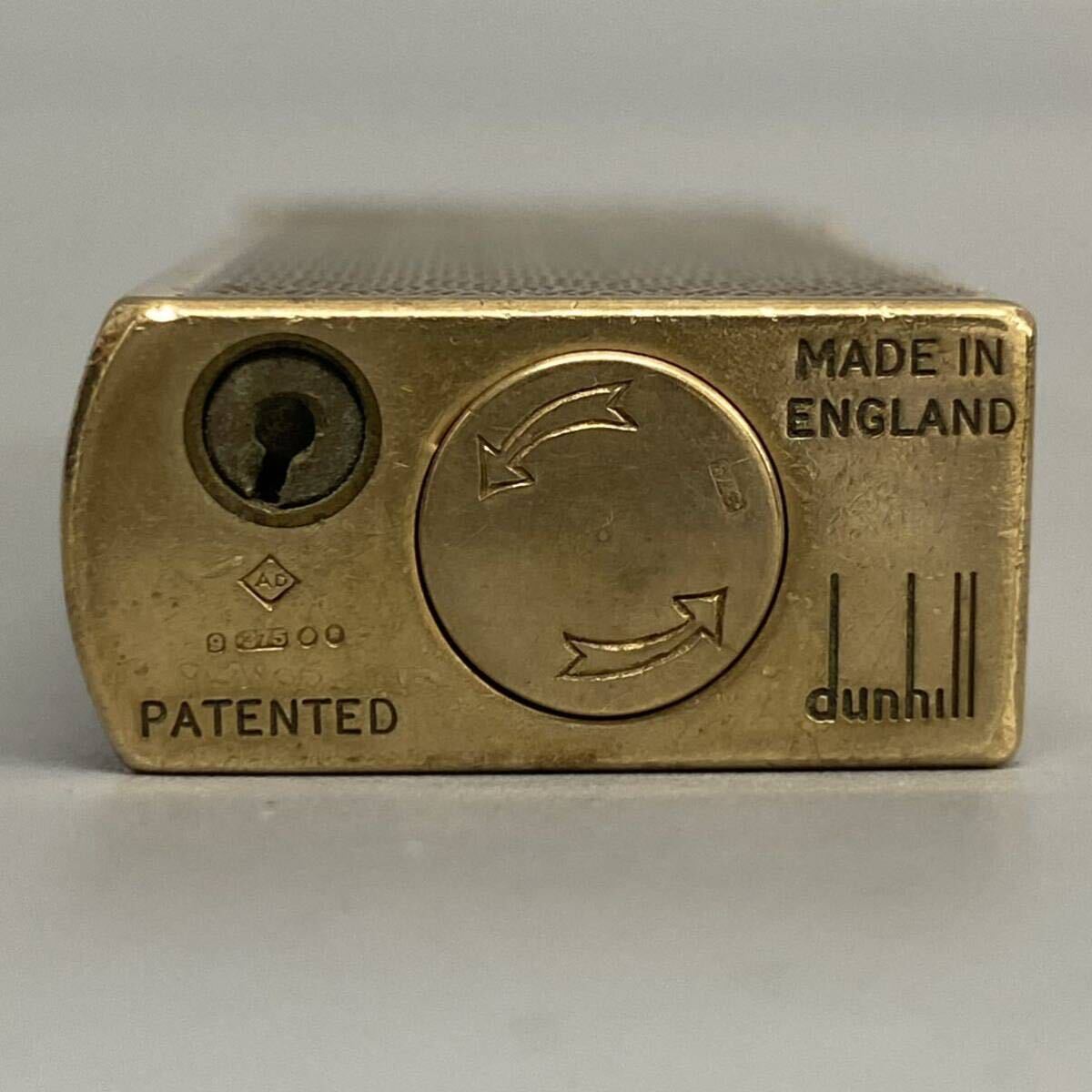 1 иен редкий Dunhill чистое золото K9 375 печать зажигалка курение . примерно 102.69g надеты огонь не проверка ①