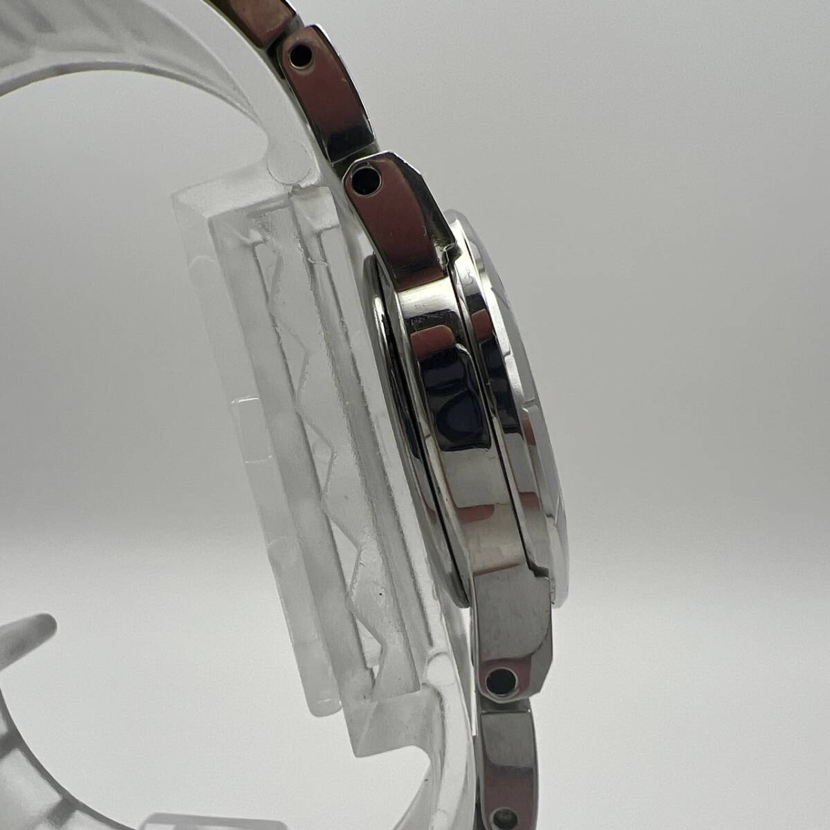 セイコー　ルキア　SEIKO　LUKIA　1F21-0L90　レディース腕時計　10Pダイヤ　クォーツ　デイト　シルバーカラー　文字盤ネイビー　現状品_画像4