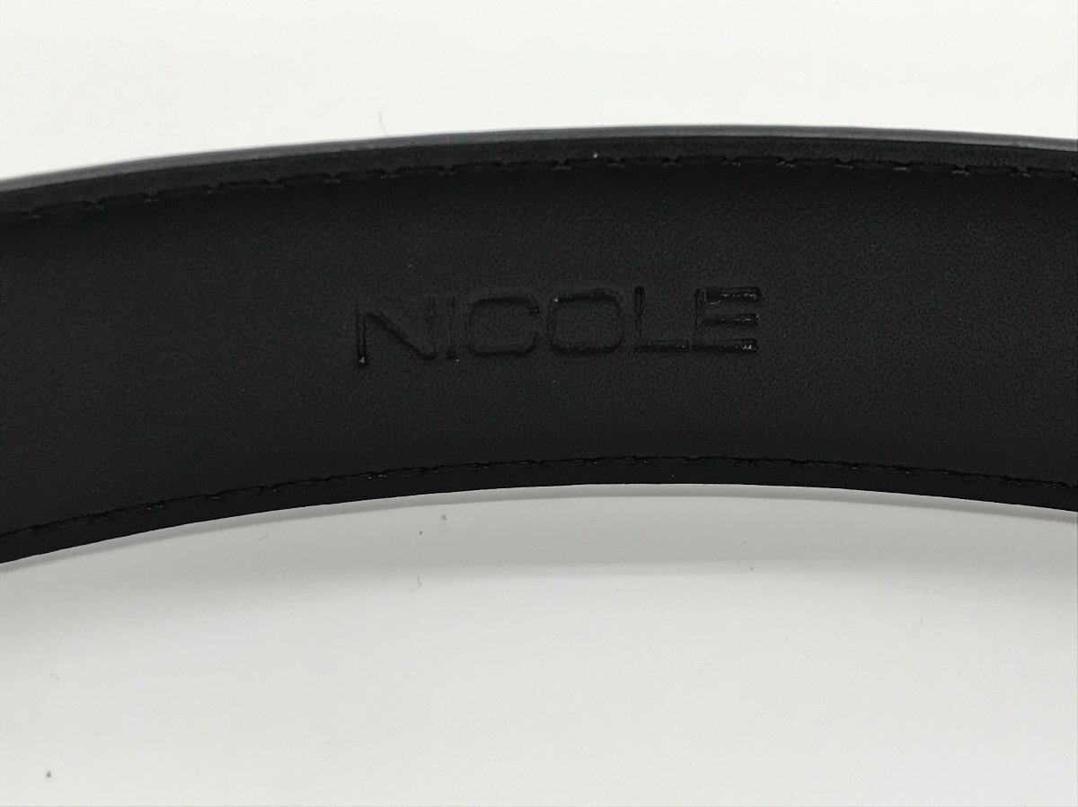 #[YS-1] Nicole NICOLE ремень # черный чёрный серия пряжка разделение возможность 5 дыра общая длина 100cm ширина 3cm [ включение в покупку возможность товар ]K#