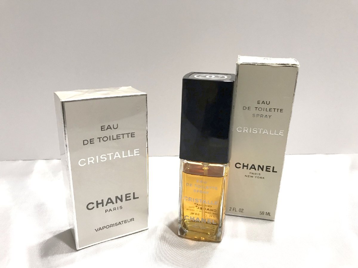 ■【YS-1】 香水 ■ CHANEL シャネル ■ クリスタル EDT オードトワレ 15ml 59ml ■ 2点セット まとめ 未使用有【同梱可能商品】■D_左は未開封です