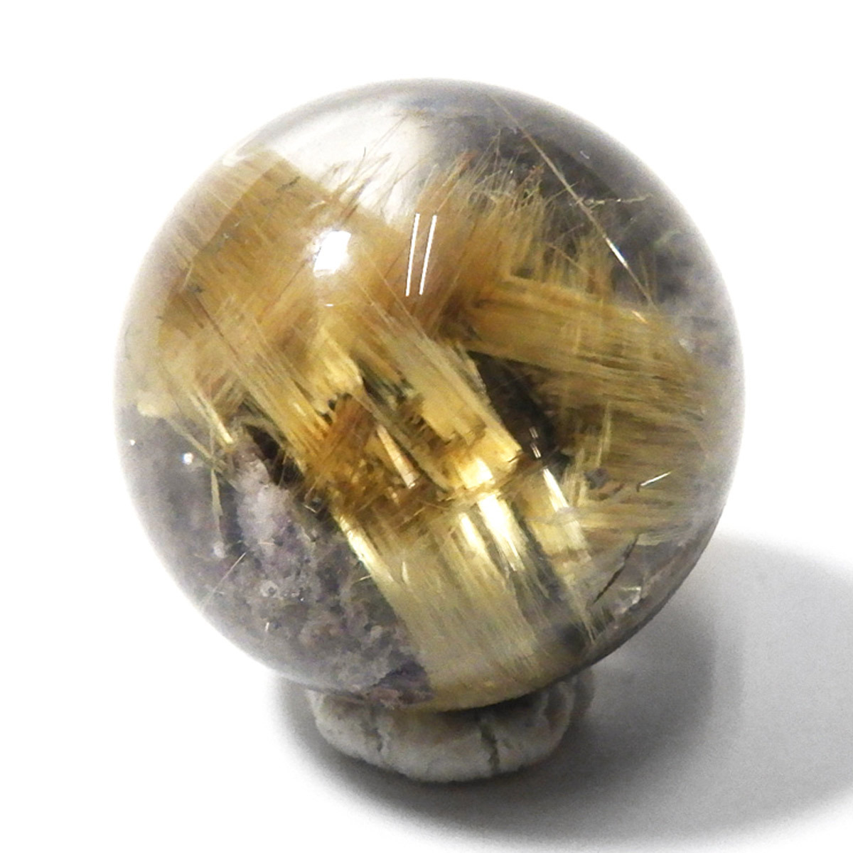 太陽放射ルチルクォーツ 球 直径17mm 丸玉 スフィア ブラジル産 天然石 パワーストーン_画像6