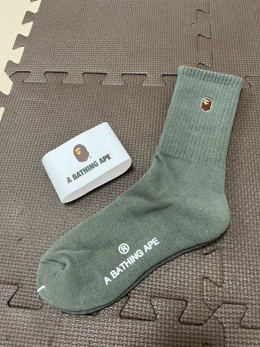 A bathing ape アベイシングエイプ 刺繍 ワンポイント ソックス socks メンズソックスの画像2