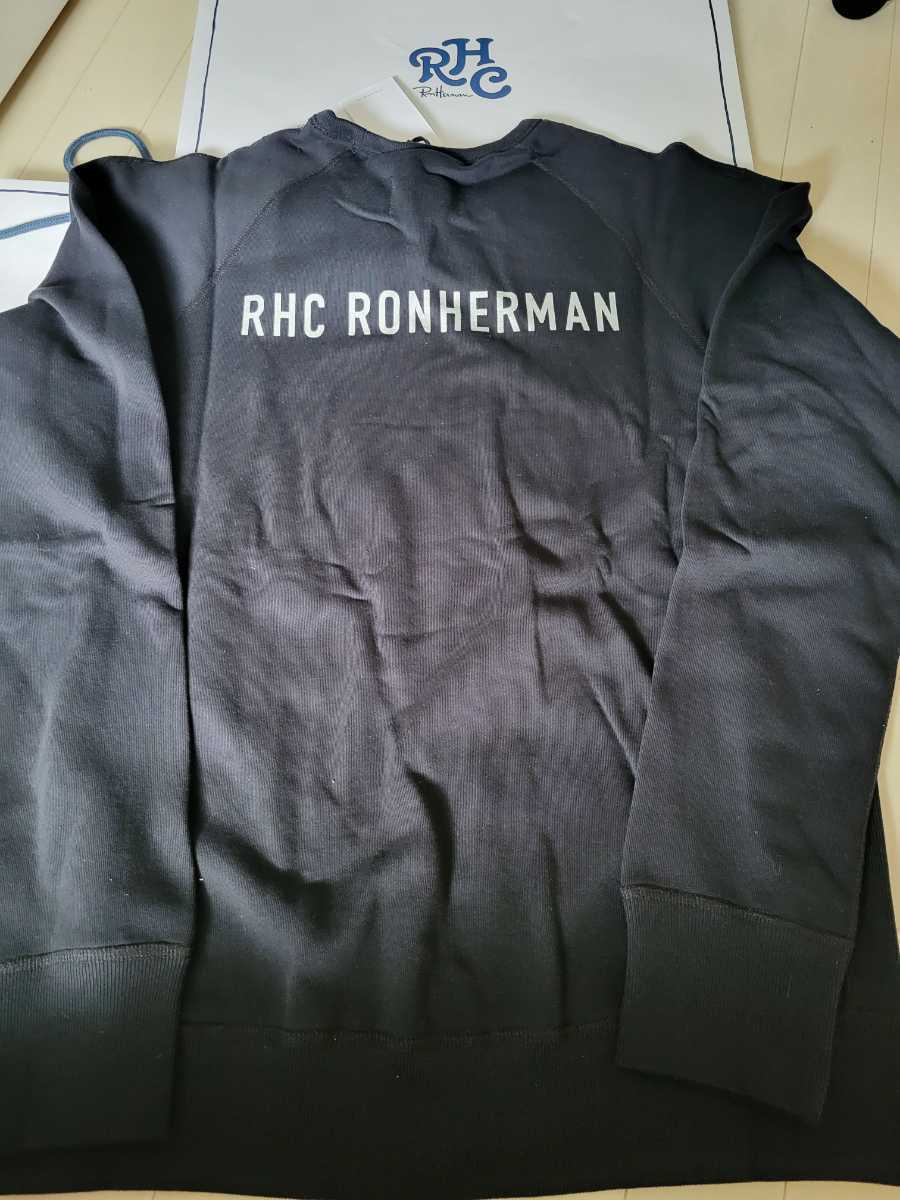 紙袋付き ロンハーマン 別注 レイニングチャンプ 店舗限定 RonHerman 新品未使用 タグ付 rhc スウェット 黒 M 春夏 ショッパーの画像4