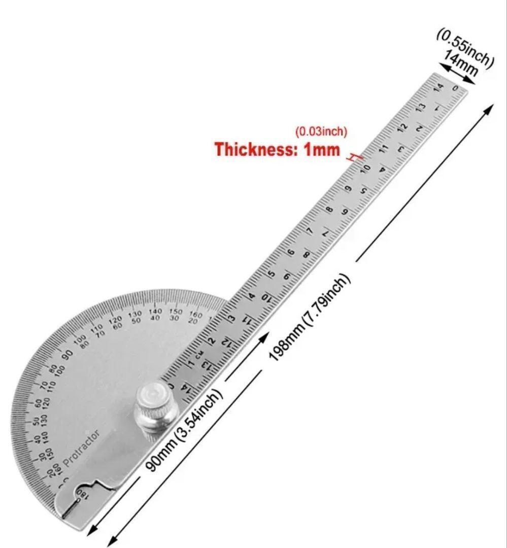 分度器角度定規 14cm工角度定規14cm 1pc_画像2