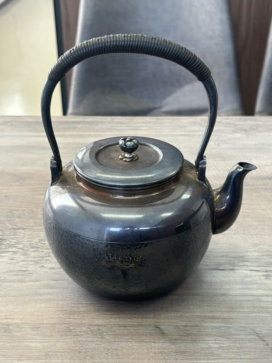 1円〜 純銀　銀瓶　湯沸 茶道具 総重量472g 時代物　