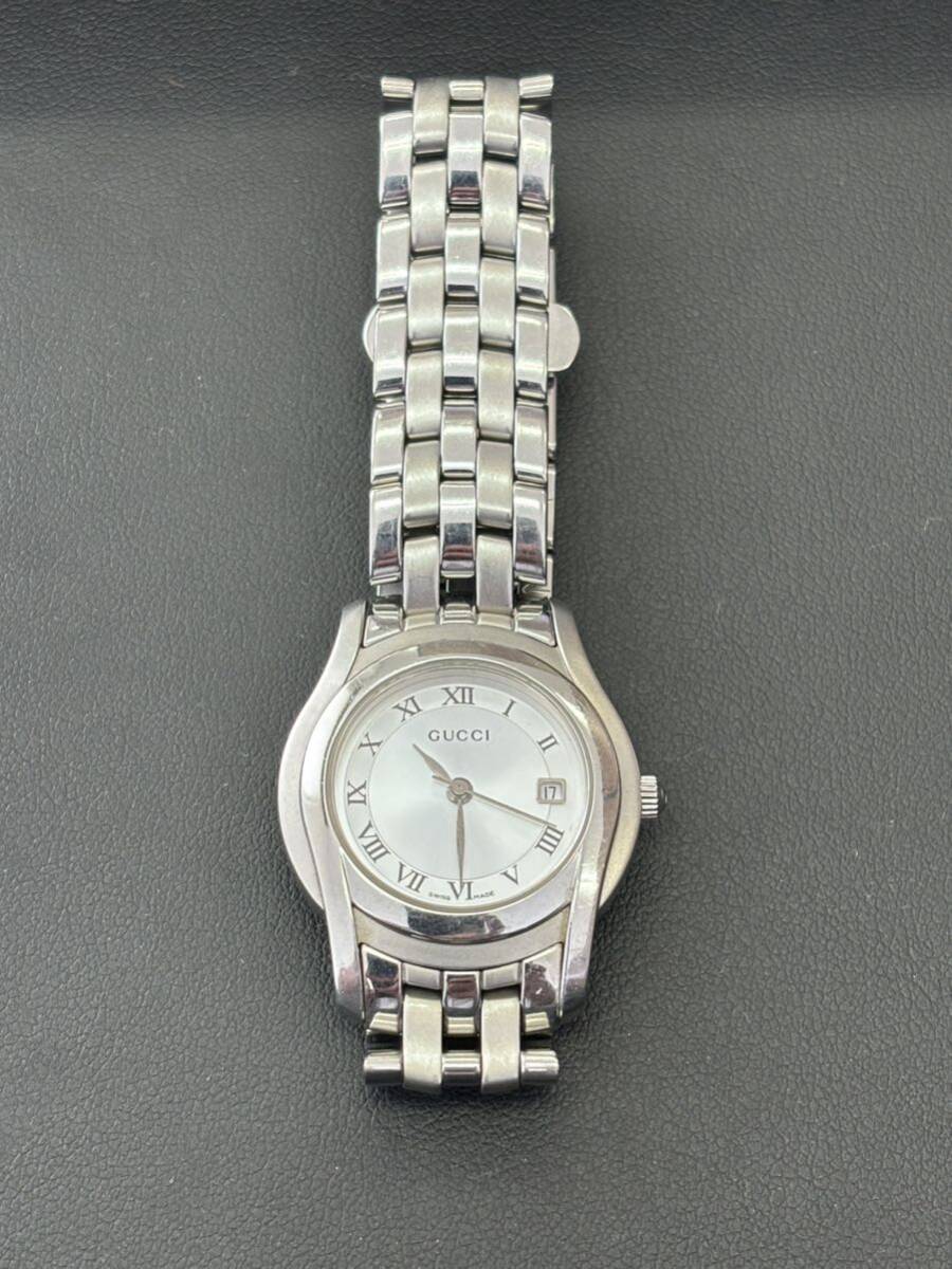 1 иен ~ GUCCI Gucci 5500L женский часы кварц неподвижный товар 