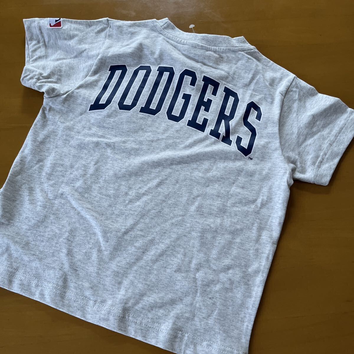 140 新品　半袖　Tシャツ　ドジャース　メジャーリーグ　MLB 大谷翔平　キッズ　オートミール_画像3