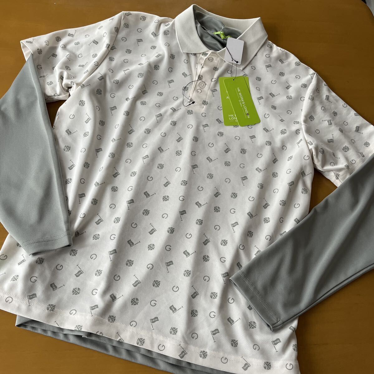 Mサイズ 春物新品 HK WORKS LONDON Green コシノ ヒロコ GOLF ゴルフ サラッと快適 3WAYシャツ二枚セットの画像6