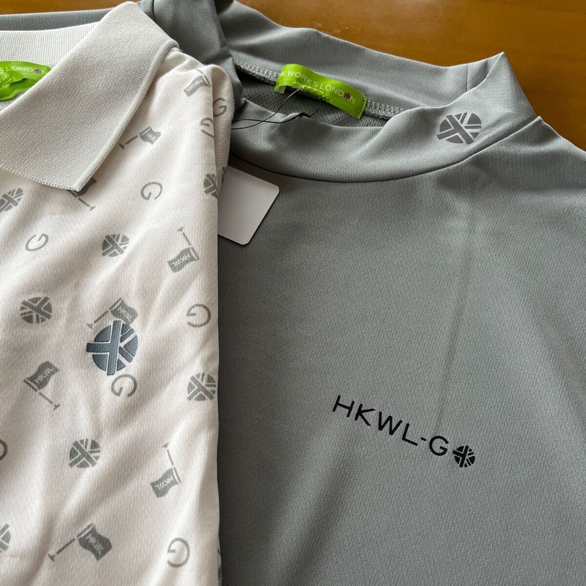 Mサイズ春物新品 HK WORKS LONDON Green コシノ ヒロコ GOLF ゴルフ サラッと快適　3WAYシャツ二枚セット_画像3